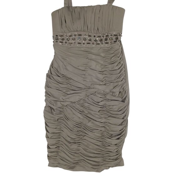 R&M Richards women's mocha champagne stretch dress size 6. - Picture 10 of 10